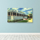  Klassieke 50s restaurantrestaurant Pelican Diner Canvas Afdruk (Insitu (Houten vloer))