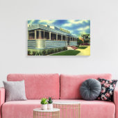  Klassieke 50s restaurantrestaurant Pelican Diner Canvas Afdruk (Insitu (Woonkamer))