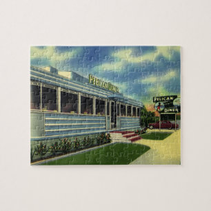  Klassieke 50s restaurantrestaurant Pelican Diner Legpuzzel