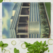  Klassieke 50s restaurantrestaurant Pelican Diner Theedoek (Gevouwen)