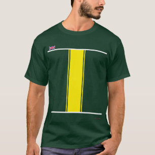 Klassieke 60's British Racing Green Motor Racing T-shirt