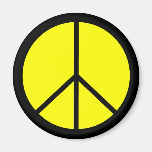 Klassieke 60s Groovy Peace Symbol Magneet (Voorkant)
