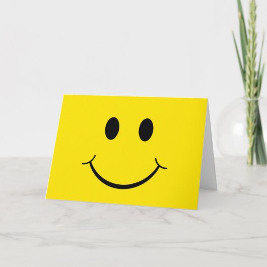 Klassieke 70's Gele Happy Face Kaart (Voorkant)