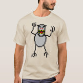 Klassieke 8-bits Retro Ski Free Yeti T-shirt (Voorkant)