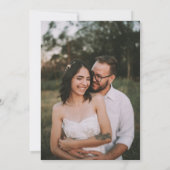 Klassieke aangepaste foto  Rustic Script Weddensch Kaart (Achterkant)