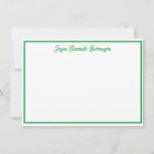 Klassieke, aangepaste Kaart voor heldere groene no (Voorkant)