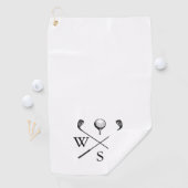 Klassieke aangepaste monogram initiaal  golfhanddoek (Insitu)