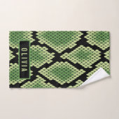 Klassieke aangepaste naam slangendierpringspatroon bad handdoek (Handdoek)