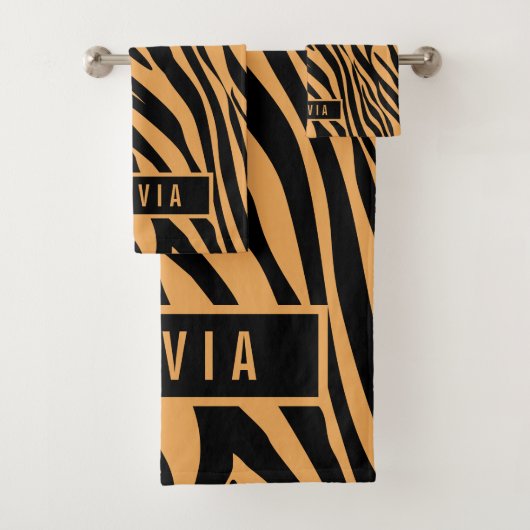 Klassieke aangepaste naam tijger - Dierenprinterpa Bad Handdoek (Insitu)
