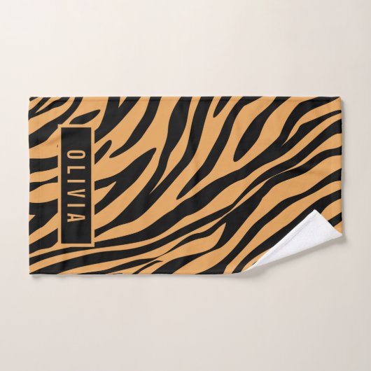 Klassieke aangepaste naam tijger - Dierenprinterpa Bad Handdoek (Handdoek)