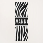 Klassieke aangepaste naam Zebra Dierlijk afdrukpat Yogamat (Achterkant)