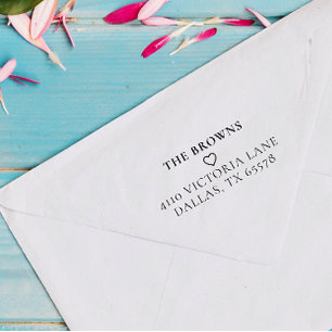 Klassieke aangepaste reeks ReturnAddress Eenvoudig Rubberstempel