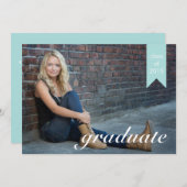 Klassieke aankondiging van Afstuderen Tiffany - Ui (Voorkant / Achterkant)