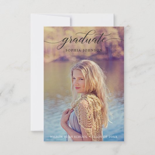 Klassieke aankondiging van het Afstuderen van het  (Voorkant)