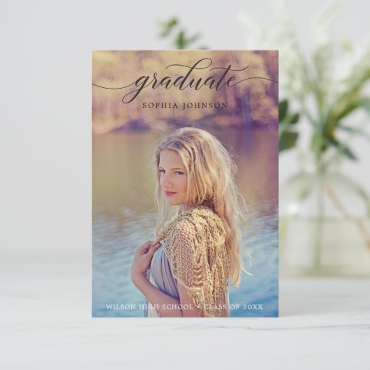 Klassieke aankondiging van het Afstuderen van het  (Staand voorkant)