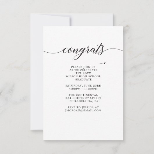 Klassieke aankondiging van het Afstuderen van het (Achterkant)