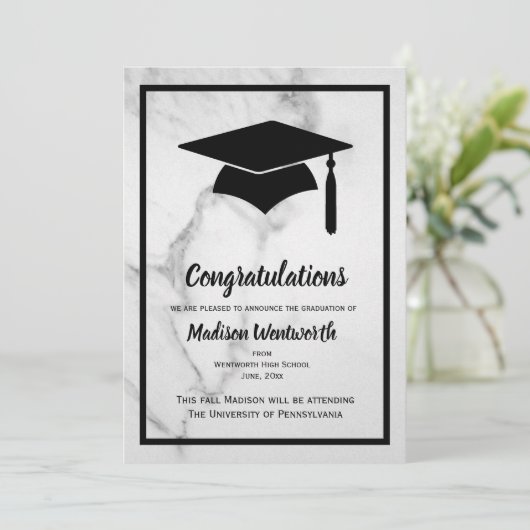 Klassieke aankondiging van het Afstuderen van het (Staand voorkant)