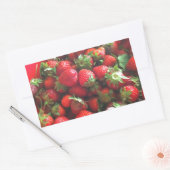 Klassieke aardbeien rechthoekige sticker (Envelop)