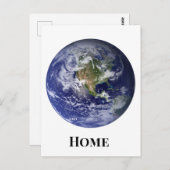 Klassieke aarde vanuit de ruimte, blauw marmer doo briefkaart (Voorkant / Achterkant)