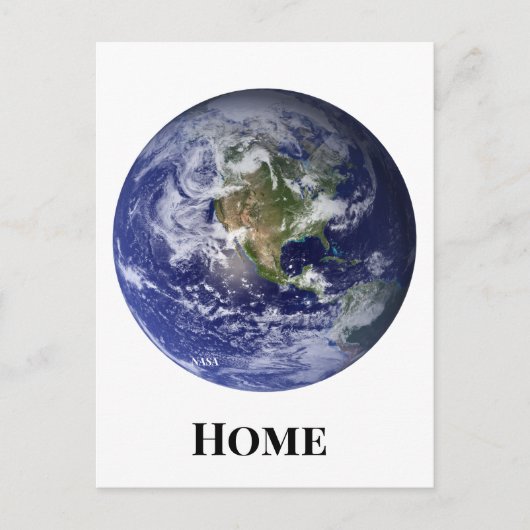 Klassieke aarde vanuit de ruimte, blauw marmer doo briefkaart (Voorkant)