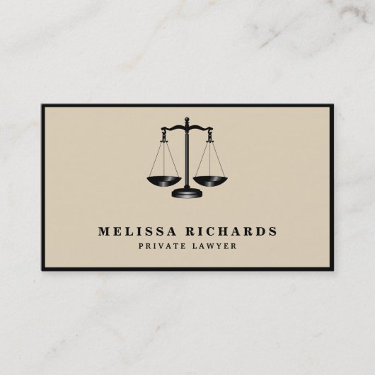 Klassieke advocaat visitekaartje (Voorkant)