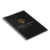 Klassieke advocaat Weegschaal van de gerechtigheid Notitieboek (Rechterzijde)