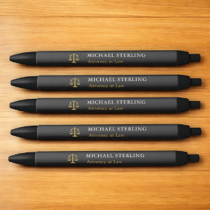 Klassieke Advocaten Weegschaal van de Gerechtighei Zwarte Inkt Pen