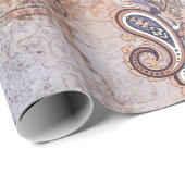 Klassieke afdruk met patchwork, paisley elem cadeaupapier (Rol Hoek)