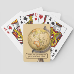 Klassieke afspeelkaarten voor virtueel reisontwerp pokerkaarten