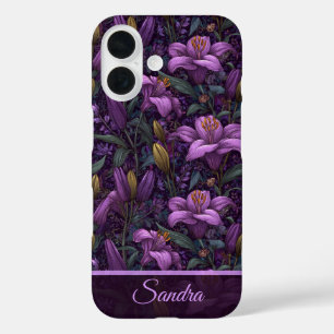 Klassieke Afstudeercadeau Lelies Naam iPhone 16 Hoesje