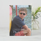 Klassieke Afstuderen foto-aankondiging Aankondiging (Staand voorkant)