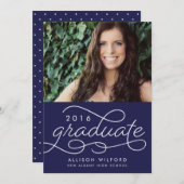 Klassieke Afstuderen foto Afstuderen aankondiging (Voorkant / Achterkant)