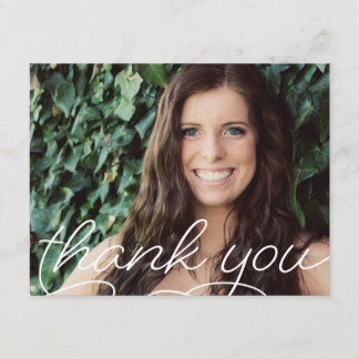 Klassieke Afstuderen foto Dank je wel briefkaart