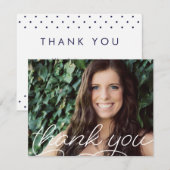 Klassieke Afstuderen foto Dank je wel briefkaart (Voorkant / Achterkant)