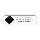 Klassieke Afstuderen Return Address Labels (Voorkant)
