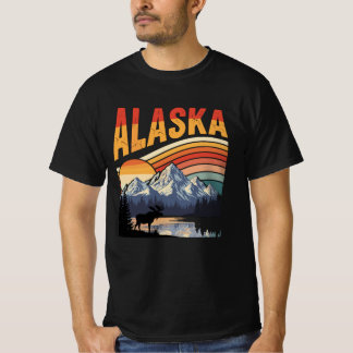 Klassieke Alaska bergzonsondergang T-shirt