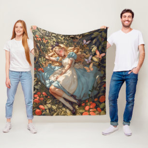 Klassieke Alice droomt van Wonderland Fleece Deken