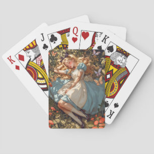 Klassieke Alice droomt van Wonderland Pokerkaarten