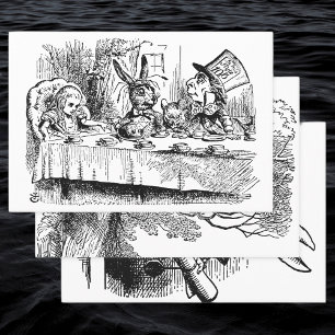 Klassieke Alice in Wonderland, 3 Verschillende Scè Inpakpapier Vel