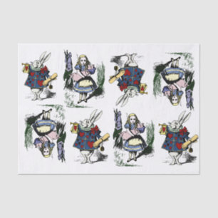 Klassieke Alice in Wonderland en White Rabbit Tissuepapier