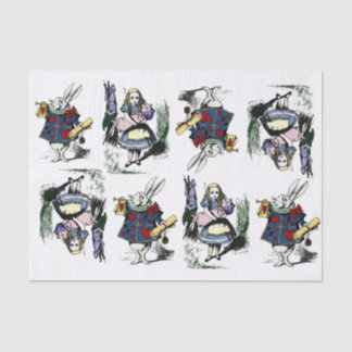 Klassieke Alice in Wonderland en White Rabbit Tissuepapier