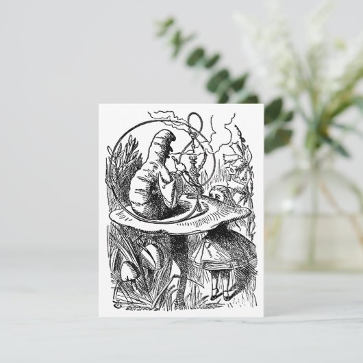 Klassieke Alice in Wonderland Hookah Rups Kaart (Staand voorkant)