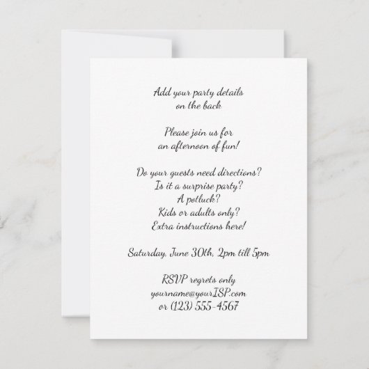 Klassieke Alice in Wonderland Hookah Rups Kaart (Achterkant)