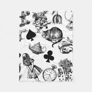 Klassieke Alice in Wonderland-personages Fleece Deken