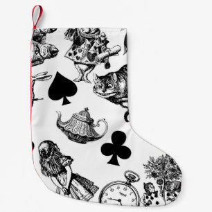 Klassieke Alice in Wonderland-personages Kleine Kerstsok
