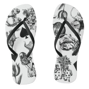 Klassieke Alice in Wonderland-personages Teenslippers