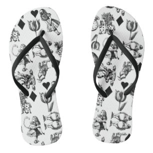 Klassieke Alice in Wonderland-personages Teenslippers