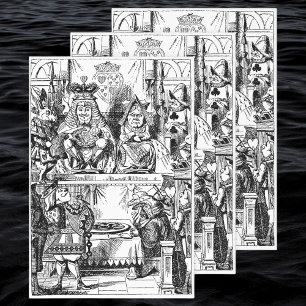 Klassieke Alice in Wonderland, proces van de Harte Inpakpapier Vel