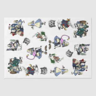 Klassieke Alice in Wonderland Rabbit Cheshire Cat Tissuepapier