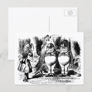 Klassieke Alice in Wonderland, Tweedledum Tweedled Briefkaart